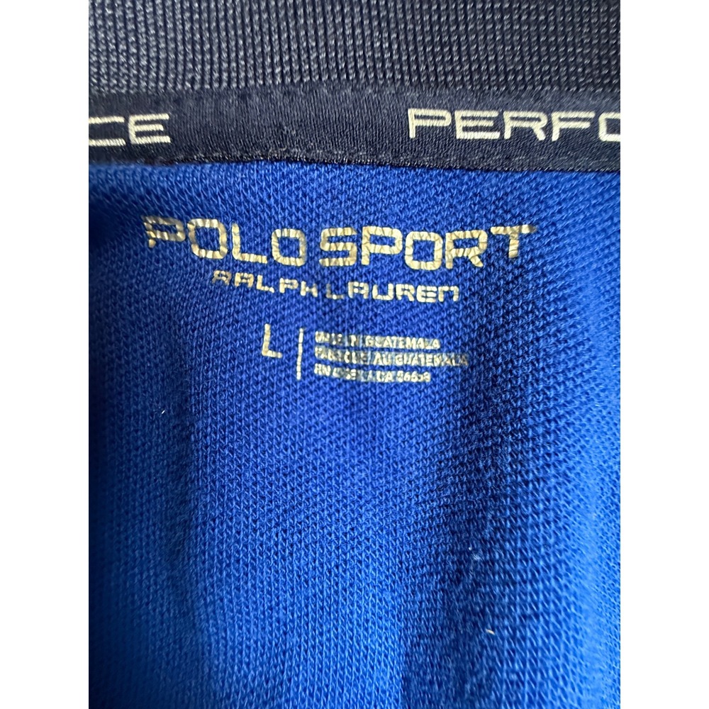 Polo Sport Ralph Lauren Track Jacket Blue Yellow Full Zip Performance Mens Large - Picture 4 of 12
